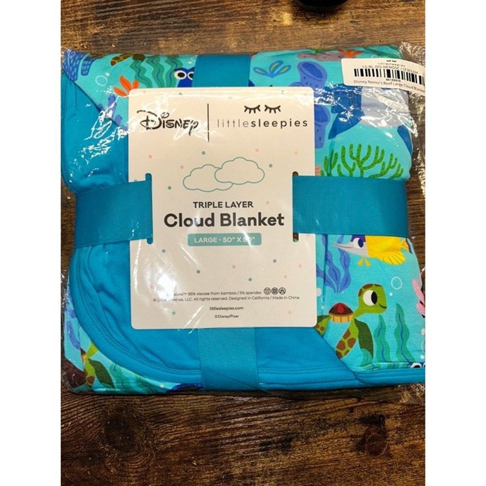 Little Sleepies Disney Pixar Finding Nemo Cloud‎ Blanket NIB 50x50